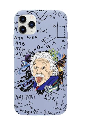 iPhone 11 Pro Einstein In Formula Desenli Premium Silikonlu Telefon Kılıfı