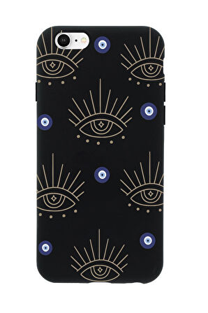 iPhone 6 Plus Uyumlu Evil Eye Desenli Premium Silikonlu Telefon Kılıfı