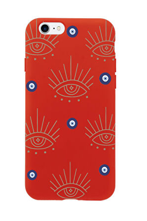 iPhone 7 Uyumlu Evil Eye Desenli Premium Silikonlu Telefon Kılıfı