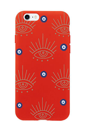 iPhone SE 2020 Uyumlu Evil Eye Desenli Premium Silikonlu Telefon Kılıfı