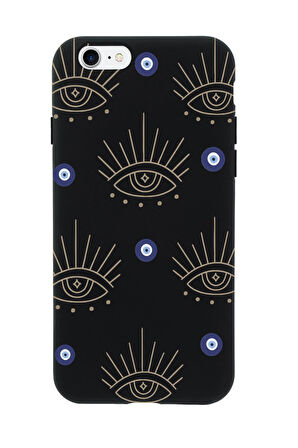 iPhone SE 2020 Uyumlu Evil Eye Desenli Premium Silikonlu Telefon Kılıfı