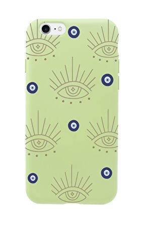 iPhone SE 2020 Uyumlu Evil Eye Desenli Premium Silikonlu Telefon Kılıfı