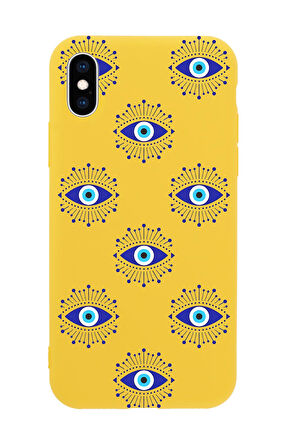 iPhone X Uyumlu Mystic Aura Desenli Premium Silikonlu Telefon Kılıfı