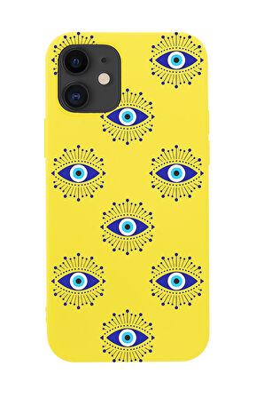 iPhone 12 Uyumlu Mystic Aura Desenli Premium Silikonlu Telefon Kılıfı
