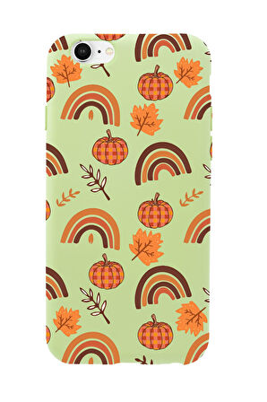 iPhone 6S Uyumlu Sonbahar Desenli Premium Silikonlu Telefon Kılıfı