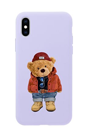 iPhone XS Teddy Bear Premium Silikonlu Telefon Kılıfı