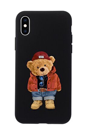 iPhone XS Teddy Bear Premium Silikonlu Telefon Kılıfı