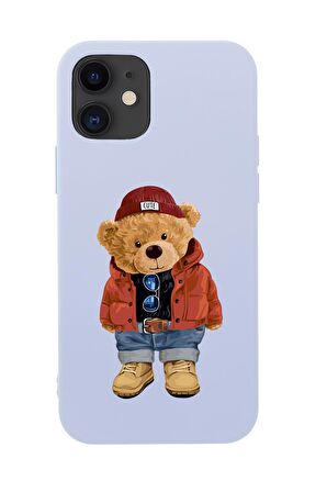 iPhone 12 Mini Teddy Bear Premium Silikonlu Telefon Kılıfı