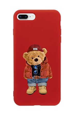 iPhone 8 Plus Teddy Bear Premium Silikonlu Telefon Kılıfı