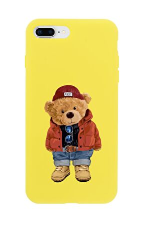 iPhone 8 Plus Teddy Bear Premium Silikonlu Telefon Kılıfı