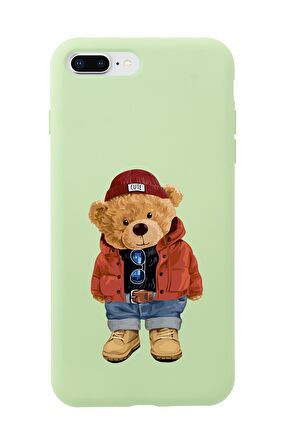 iPhone 8 Plus Teddy Bear Premium Silikonlu Telefon Kılıfı