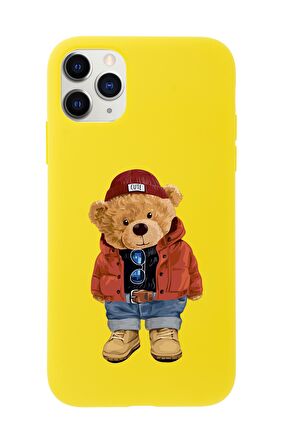 iPhone 11 Pro Teddy Bear Premium Silikonlu Telefon Kılıfı