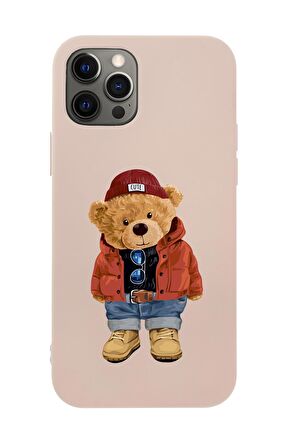 iPhone 12 Pro Teddy Bear Premium Silikonlu Telefon Kılıfı