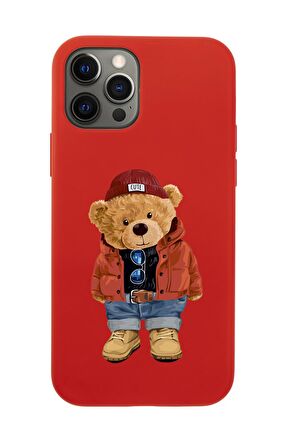 iPhone 12 Pro Max Teddy Bear Premium Silikonlu Telefon Kılıfı
