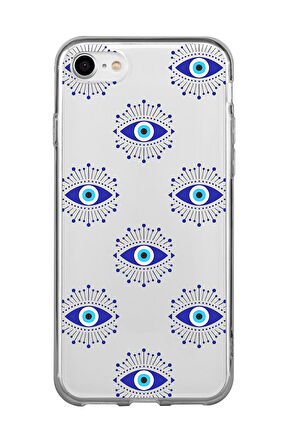 iPhone 8 Uyumlu Mystic Aura Desenli Premium Şeffaf Silikon Kılıf 