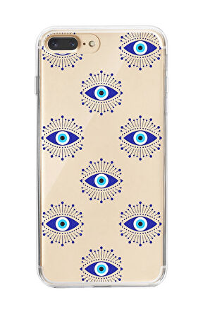 iPhone 7 Plus Uyumlu Mystic Aura Desenli Premium Şeffaf Silikon Kılıf 