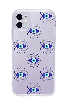 iPhone 11 Uyumlu Mystic Aura Desenli Premium Şeffaf Silikon Kılıf 