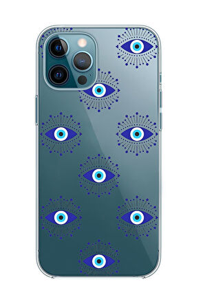 iPhone 12 Pro Uyumlu Mystic Aura Desenli Premium Şeffaf Silikon Kılıf 