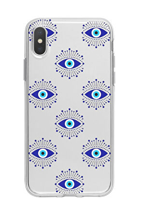 iPhone XS Uyumlu Mystic Aura Desenli Premium Şeffaf Silikon Kılıf 