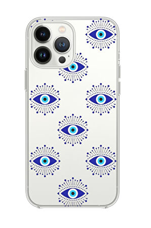 iPhone 13 Pro Max Uyumlu Mystic Aura Desenli Premium Şeffaf Silikon Kılıf 