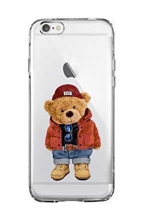 iPhone 6S Teddy Bear Premium Şeffaf Silikon Kılıf