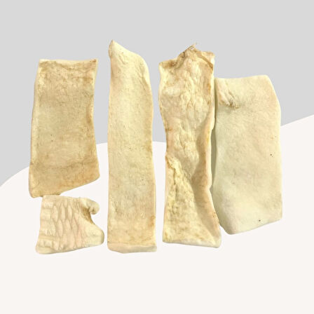Beyaz Doğal Deri Cips Köpek Ödülü 250 Gramlık Paket