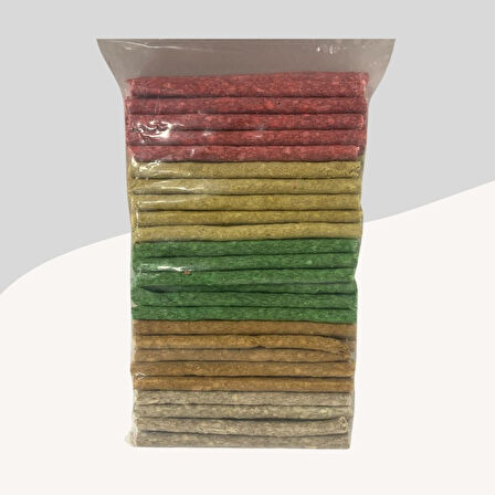Premium 5 Renkli Munchy Çubuk 6-7Gr Kalın 100lü Köpek Ödülü