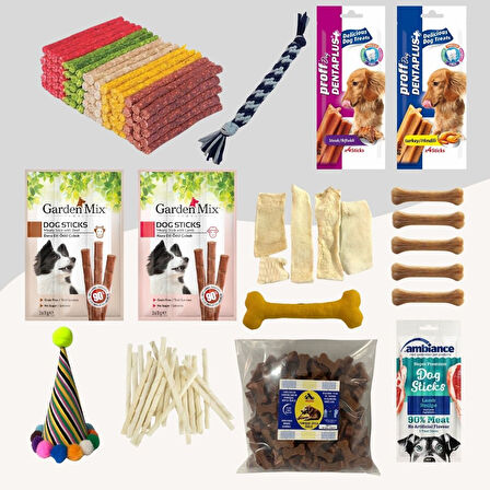 Orta Irk Köpekler İçin Full Ödül Eğlence Paketi 13 Lü Set
