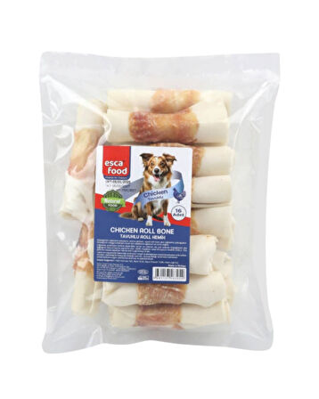 Tavuklu Roll (Dürüm) Kemik Köpek Ödülü 16 Adet 400Gramlık Paket