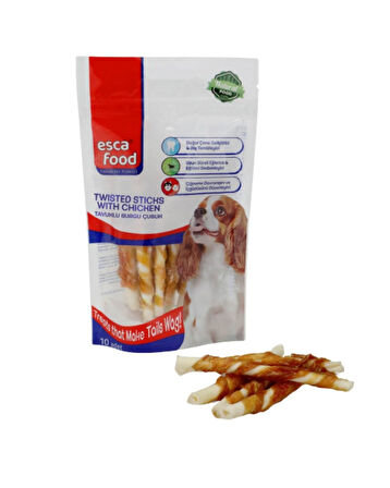 Tavuklu Burgu Çubuk Köpek Ödülü 10Lu Paket