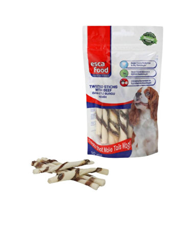 Dana Etli Burgu Çubuk Köpek Ödülü 10Lu Paket
