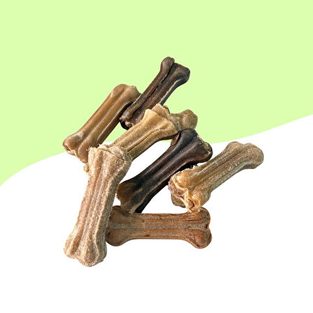 8Cm 10Lu Naturel Press 2.Kalite Köpek Ödül Kemiği