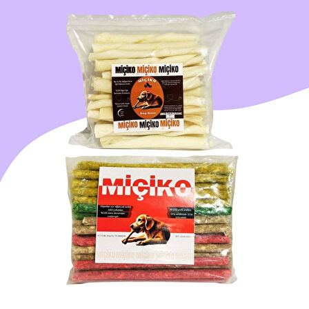 Sütlü Burgu Çubuk 50Lİ + Renkli Munchy Ödül Çubuğu 50Li