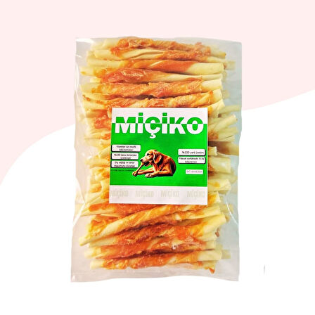 Tavuk Sarma Burgu Çubuk Köpek Ödül Kemiği 100Lü Paket