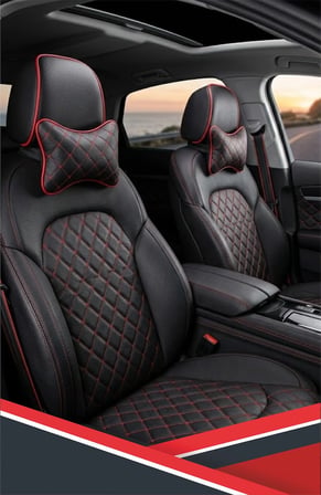 SEAT ARONA UYUMLU ARAÇ-OTO KREM DERİ KREM DİKİŞLİ BOYUN DESTEK YASTIĞI
