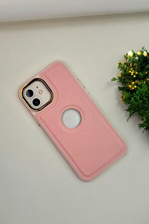 iPhone 11 Uyumlu Luxury Leather Logo Silikonlu Telefon Kılıfı