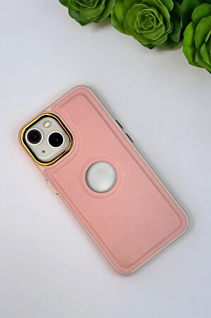 iPhone 13 Uyumlu Luxury Leather Logo Silikonlu Telefon Kılıfı
