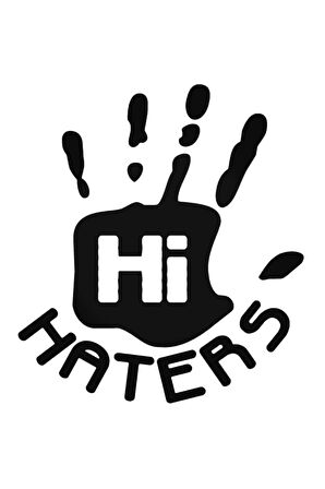 Hi Haters Oto Sticker 20 Cm