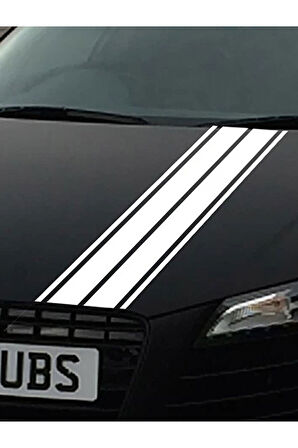 Oto Kaput Çift Şerit Oto Sticker 120*15Cm