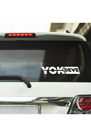 Yok Deve Tasarımlı Oto Stickeri Yazısı 20*10 Cm