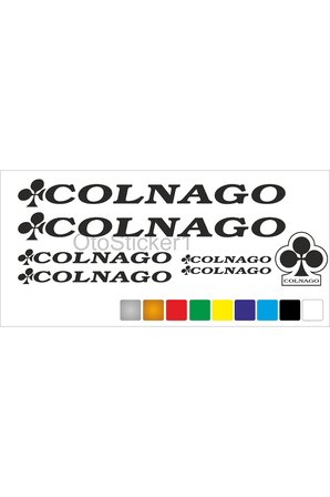 Bisiklet Kadro Sticker Seti Colnago Uyumlu Siyah
