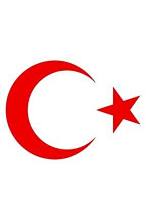 Ay Yıldız Sticker Kırmızı 20 Cm