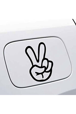 Basit Parmak Hareketi Tasarım Su Geçirmez Oto Sticker 10*15 Cm