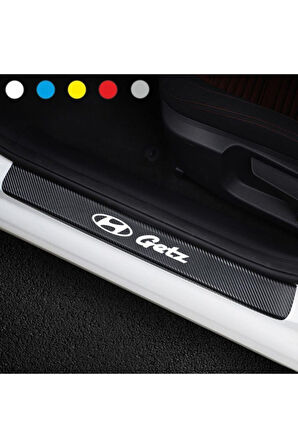 Hyundai Getz İçin Uyumlu Aksesuar Oto Kapı Eşiği Sticker Karbon 4 Adet