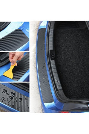 Hyundai I20 İçin Uyumlu Aksesuar 2015 Öncesi Oto Bagaj Ve Kapı Eşiği Sticker Seti Karbon