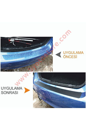 Opel Combo İçin Uyumlu Aksesuar Oto Bagaj Ve Kapı Eşiği Sticker Seti Karbon