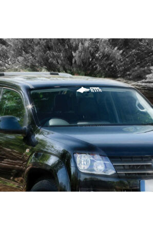 Göktürkçe Türk Yazılı Kurt Transfer Sticker Etiket 17*5 Cm
