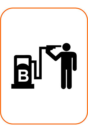 Oto Yakıt Depo Yakıt Kapağı Sticker Siyah 14*10 Cm