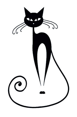 Kedi Priz Sticker Priz Kedi Sticker Set Siyah Etiket Duvar Sticker