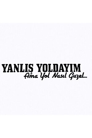 Yanlış Yoldayım Oto Sticker 16*4 Cm